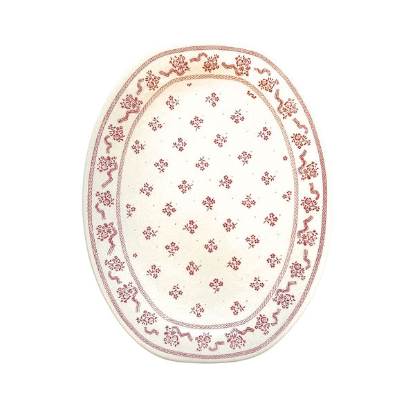 Mauve Floral Handblock Platter