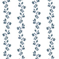 May Floral Stripe Wallpaper in Navy