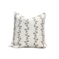 May Floral Stripe Pillow in Green