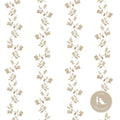 May Floral Stripe Fabric in Natural