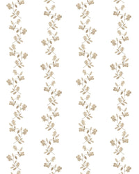 May Floral Stripe Fabric in Natural