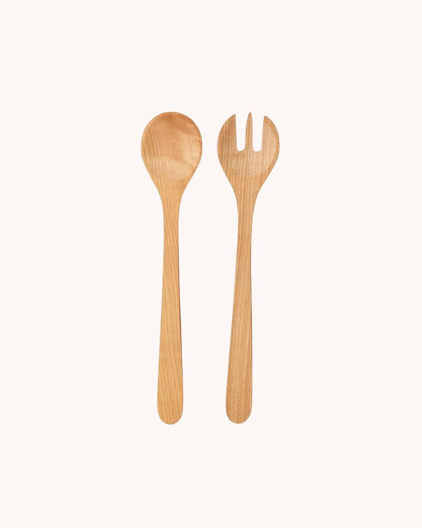 Mediterranean Salad Servers, Cherrywood