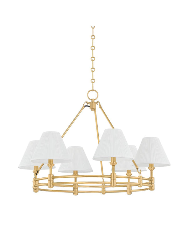 Michaela 6-Light Chandelier in Brass