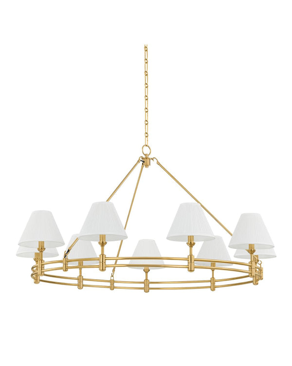 Michaela 9-Light Chandelier in Brass