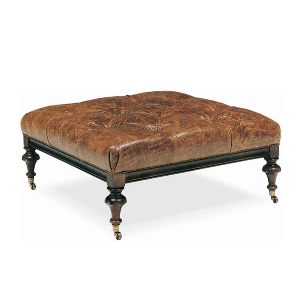 Mindy Leather Ottoman