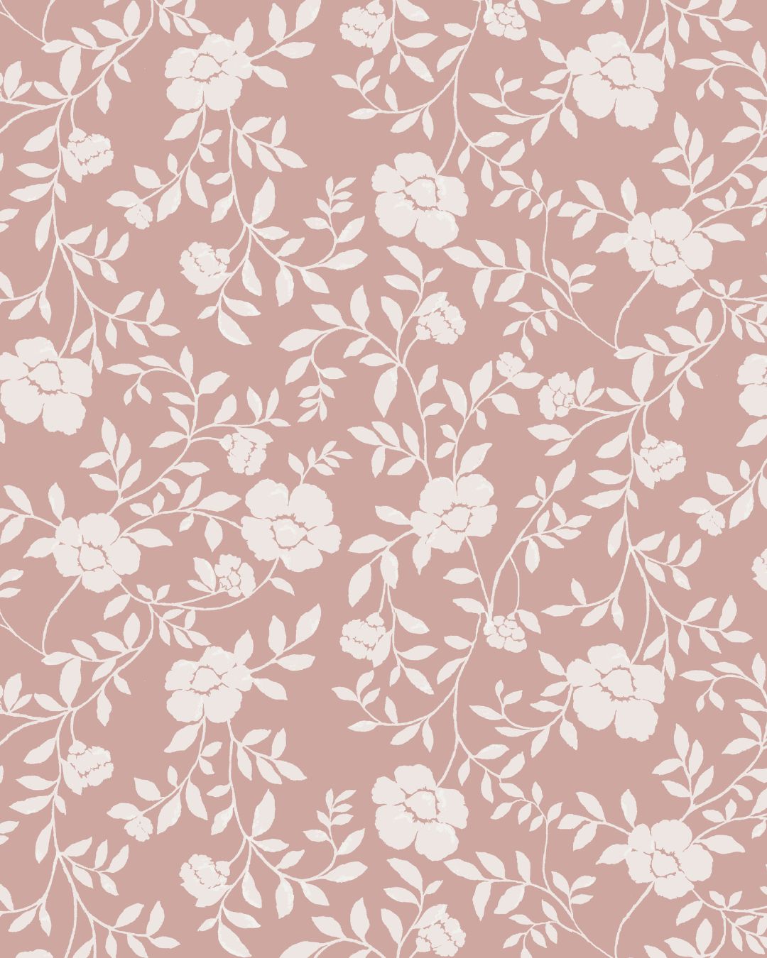 Natasha Floral Fabric in Dusty Pink