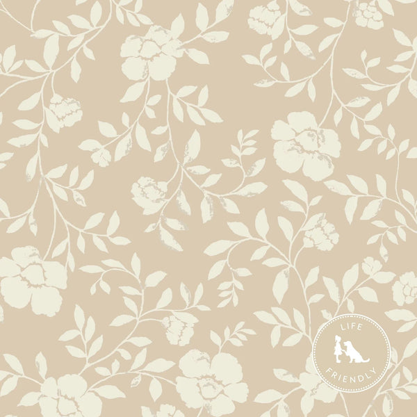 Natasha Floral Fabric in Natural