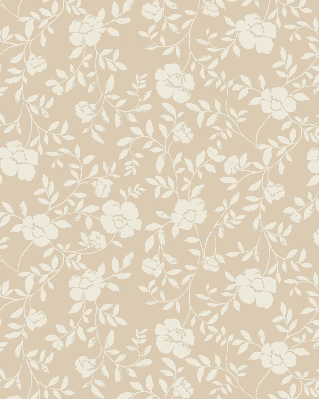 Natasha Floral Fabric in Natural