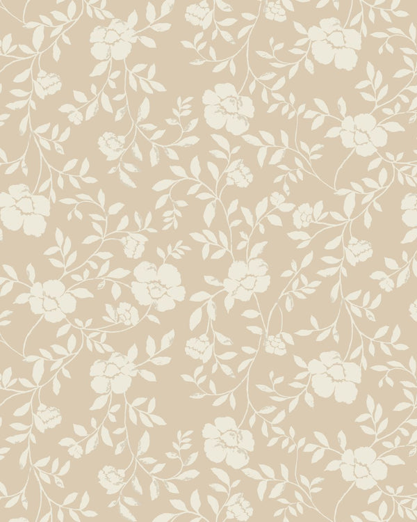 Natasha Floral Fabric in Natural