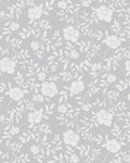 Natasha Floral Fabric in Stone Grey