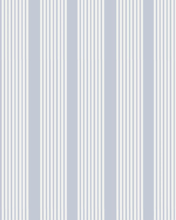 Oscar Stripe Fabric in Light Blue
