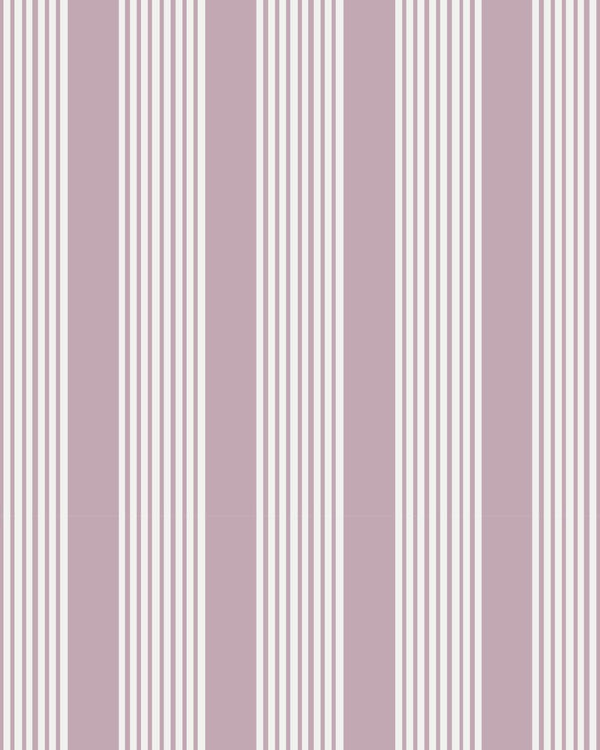 Oscar Stripe Fabric in Lilac