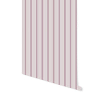 Oscar Stripe Wallpaper in Lilac