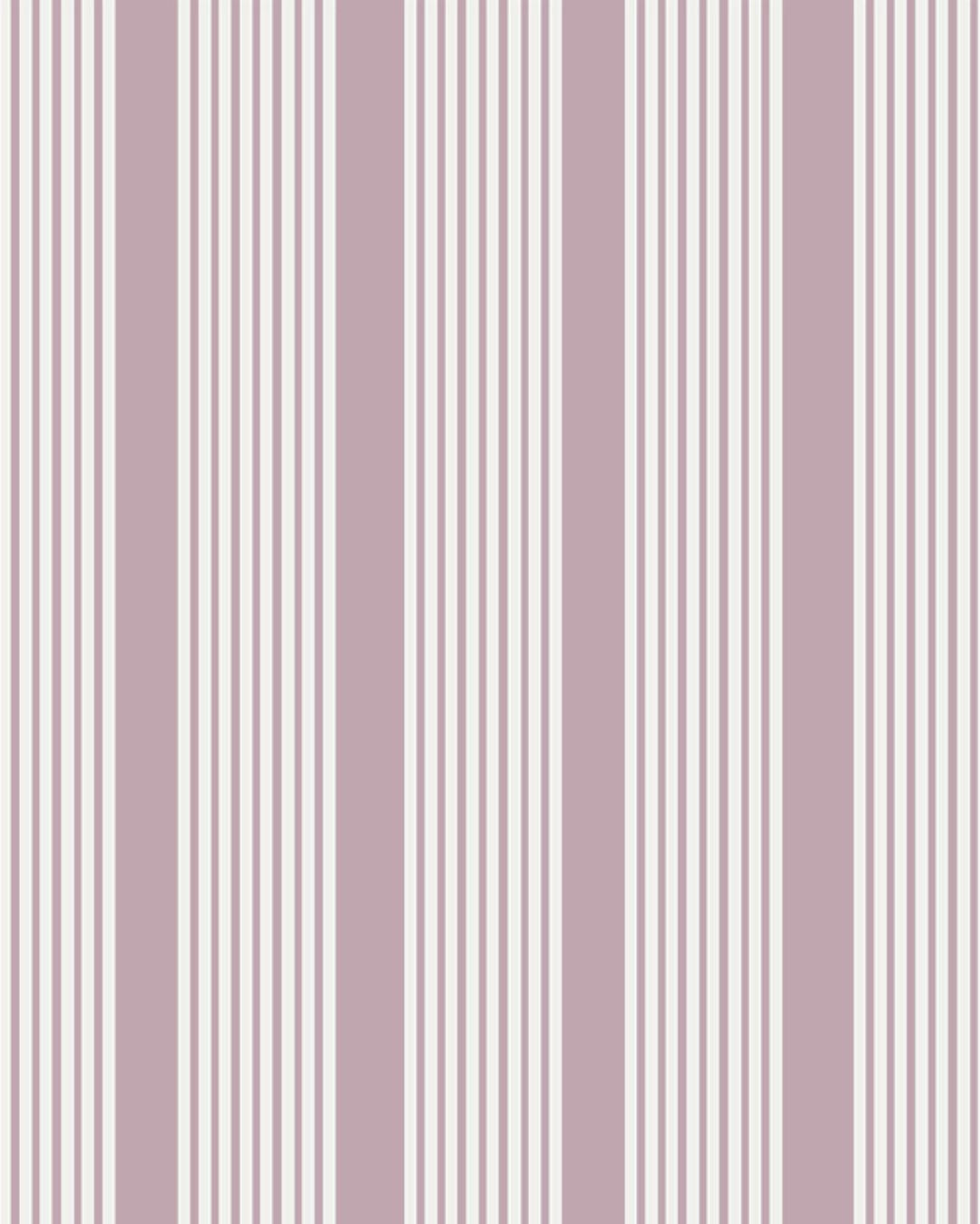 Oscar Stripe Fabric in Lilac