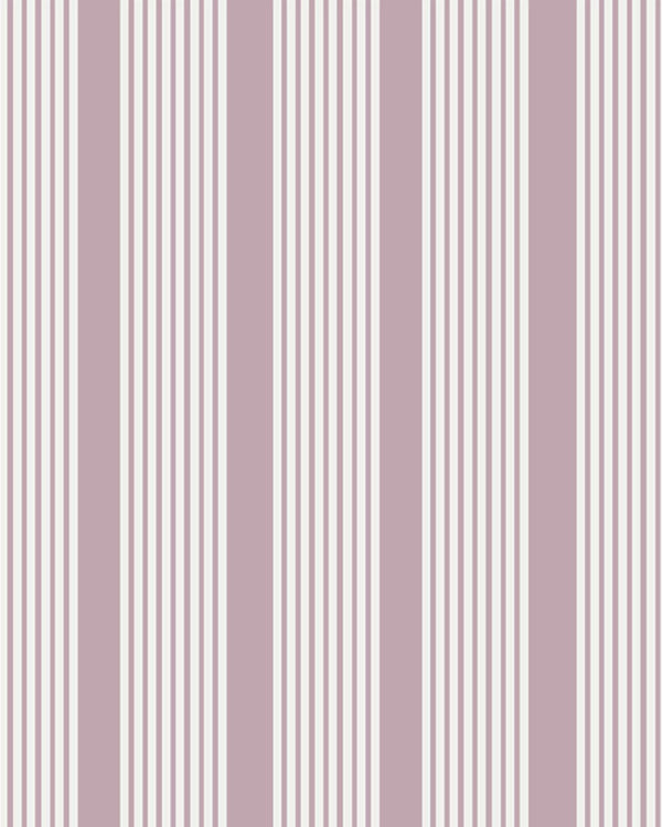 Oscar Stripe Fabric in Lilac