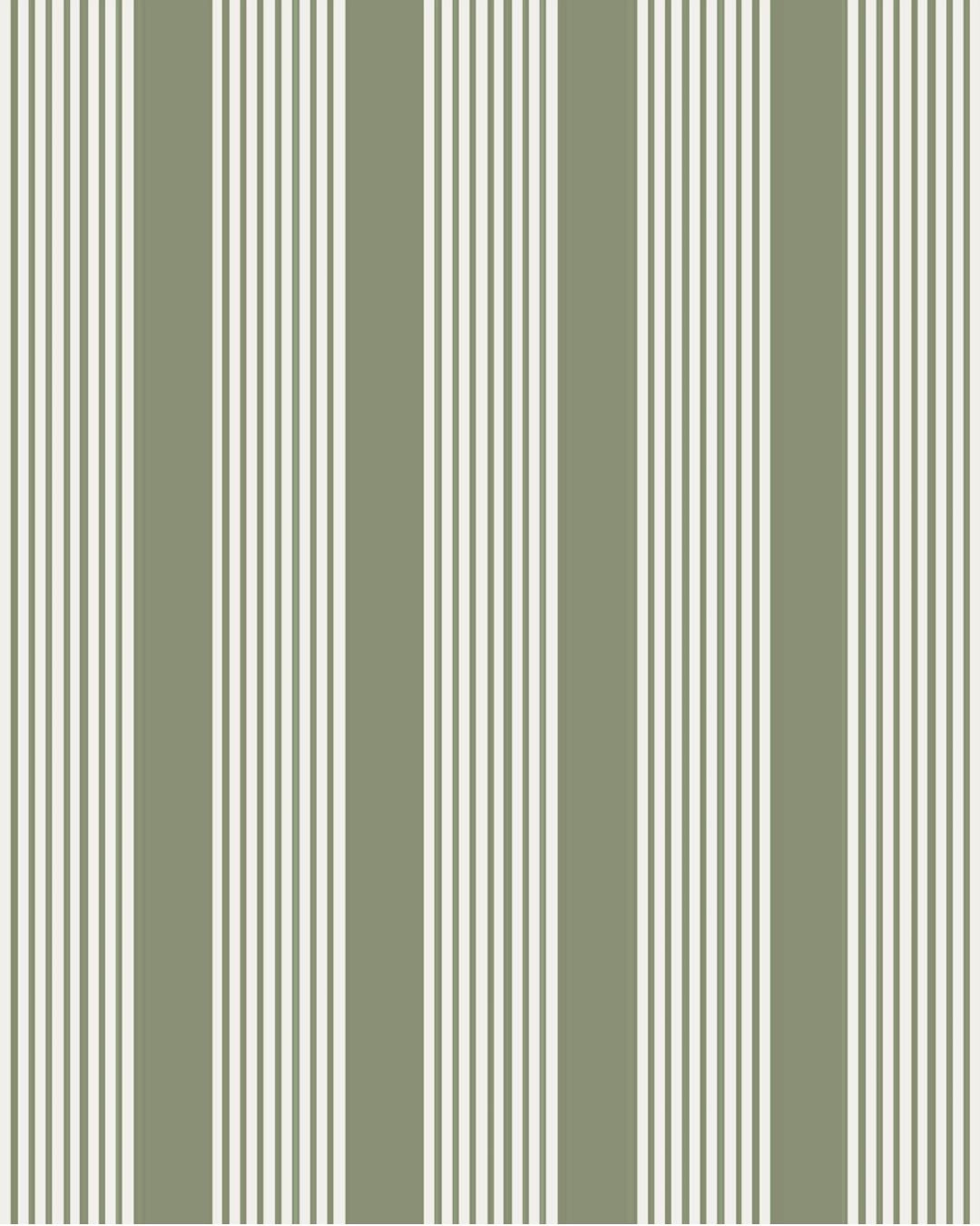 Oscar Stripe Fabric in Laurel