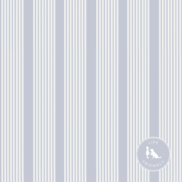 Oscar Stripe Fabric in Light Blue