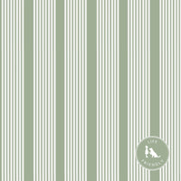 Oscar Stripe Fabric in Sage