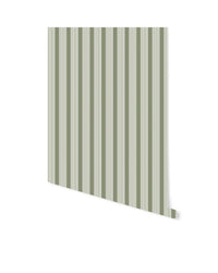 Oscar Stripe Wallpaper in Laurel