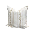 Paige Floral Stripe Pillow in Natural