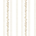 Paige Floral Stripe Fabric in Natural