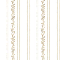 Paige Floral Stripe Fabric in Natural