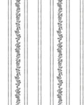 Paige Floral Stripe Fabric in Charcoal