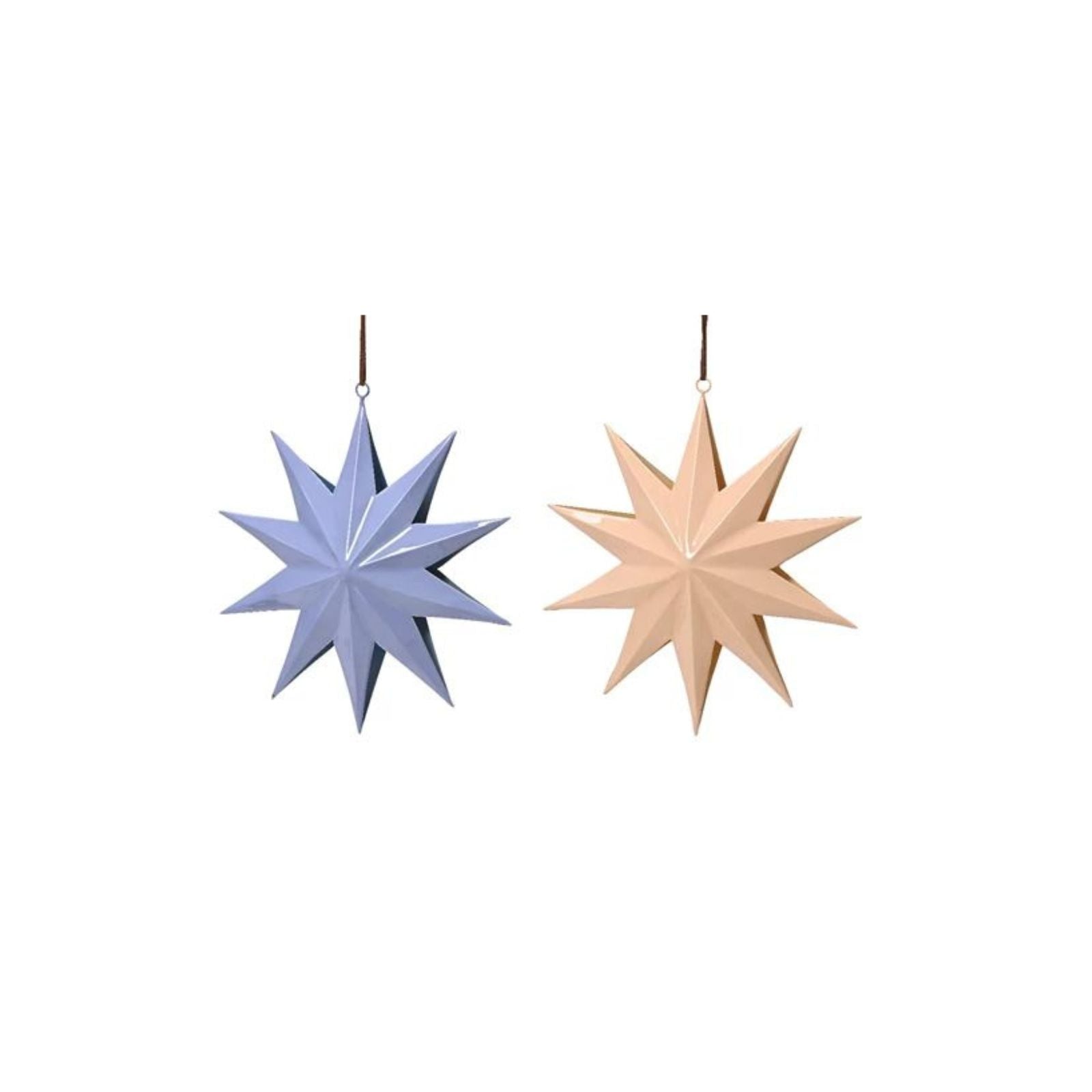 Painted Holiday Star Ornament Set