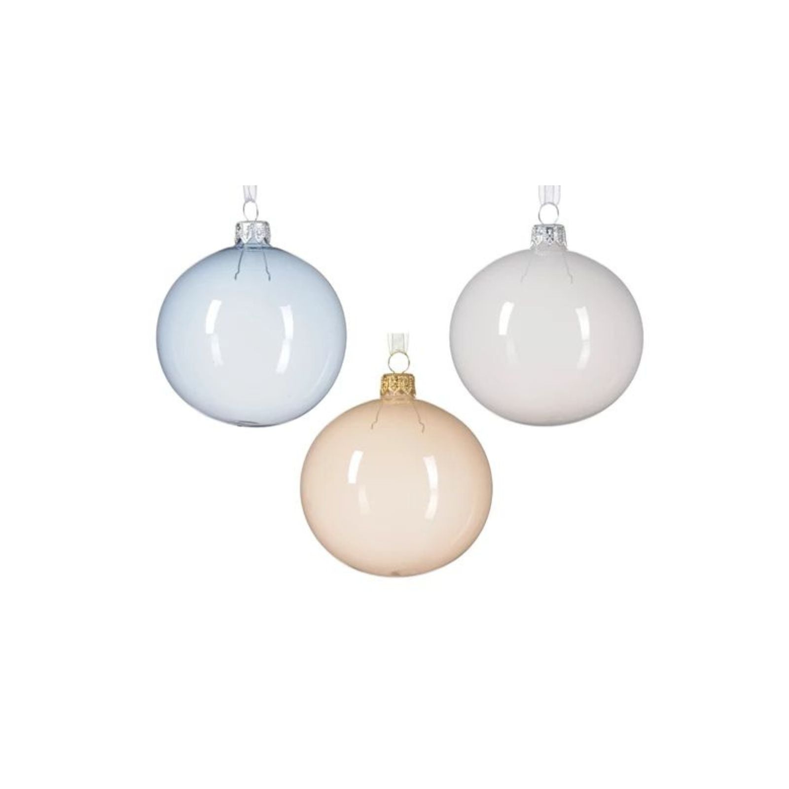 Pastel Glass Ornament Set