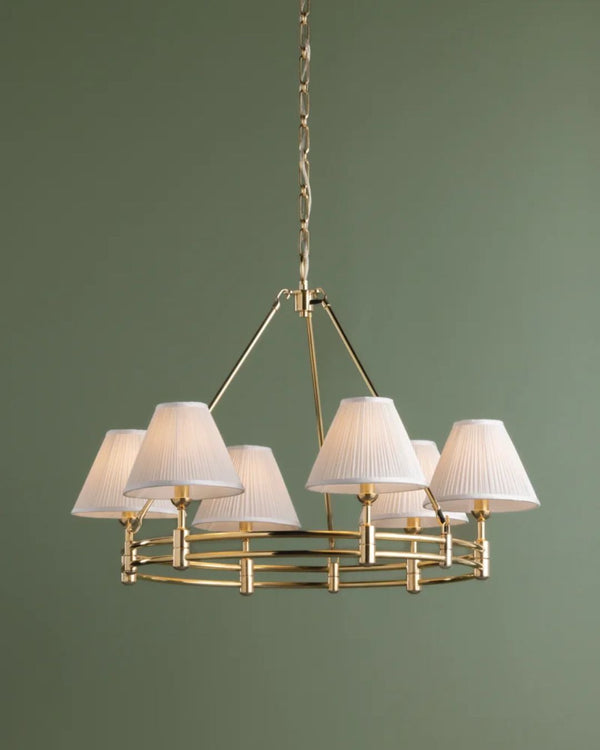 Michaela 6-Light Chandelier in Brass