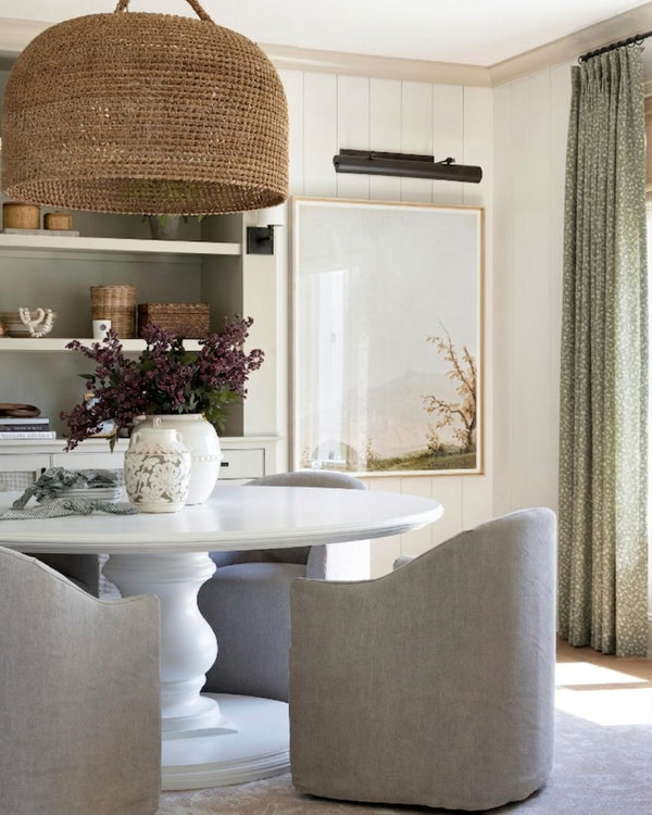 Market Floral in Olive Drapery Panel