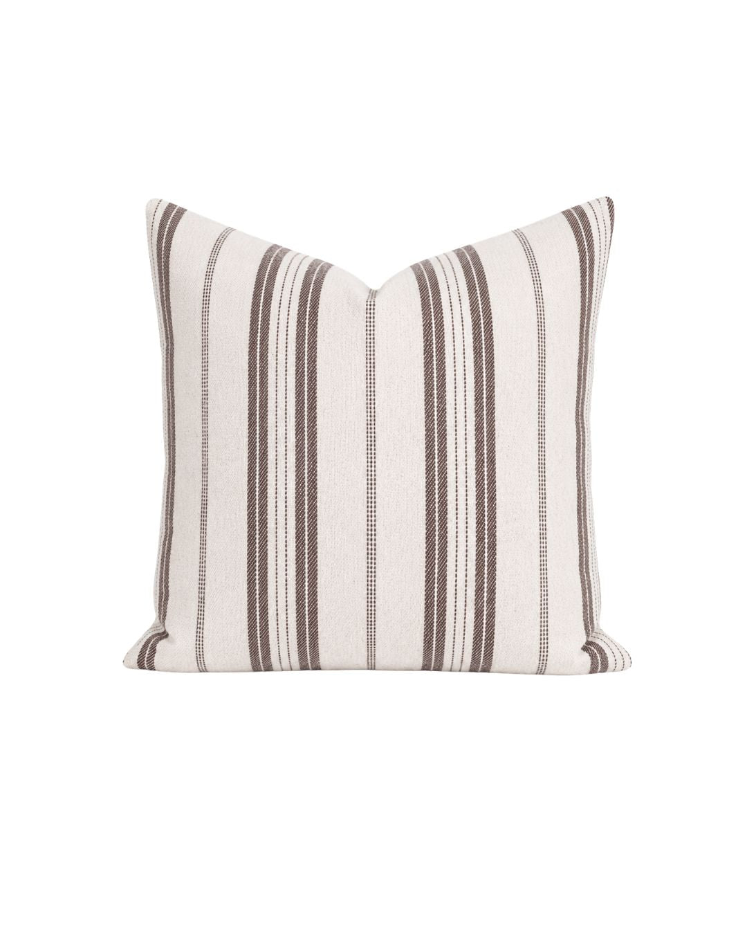 Sophia Stripe Pillow in Chocolate