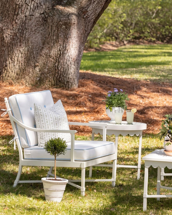Riviera Lounge Chair in Alabaster