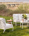Riviera Lounge Chair in Alabaster