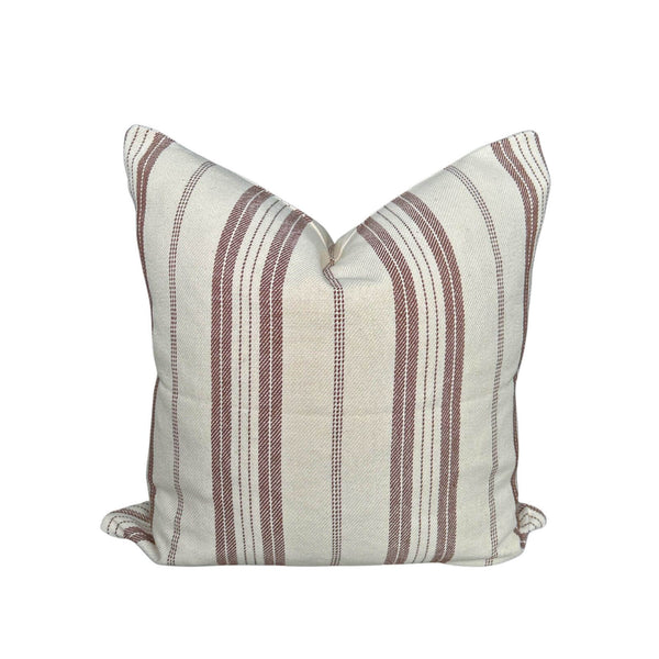 Sophia Stripe Pillow in Chocolate