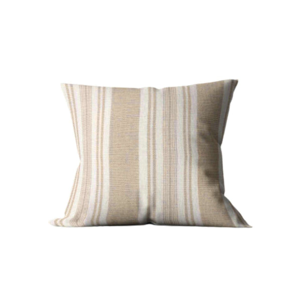 Brooks Stripe Pillow in Beige