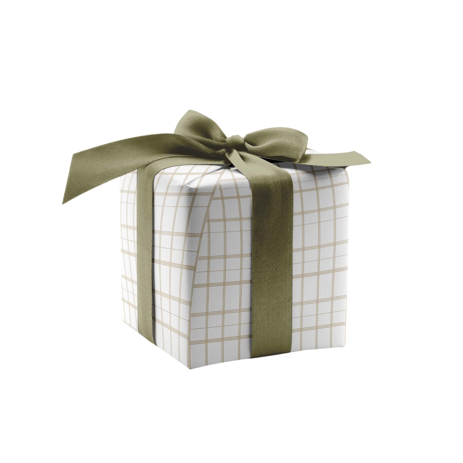 Linden Plaid Wrapping Paper in Natural