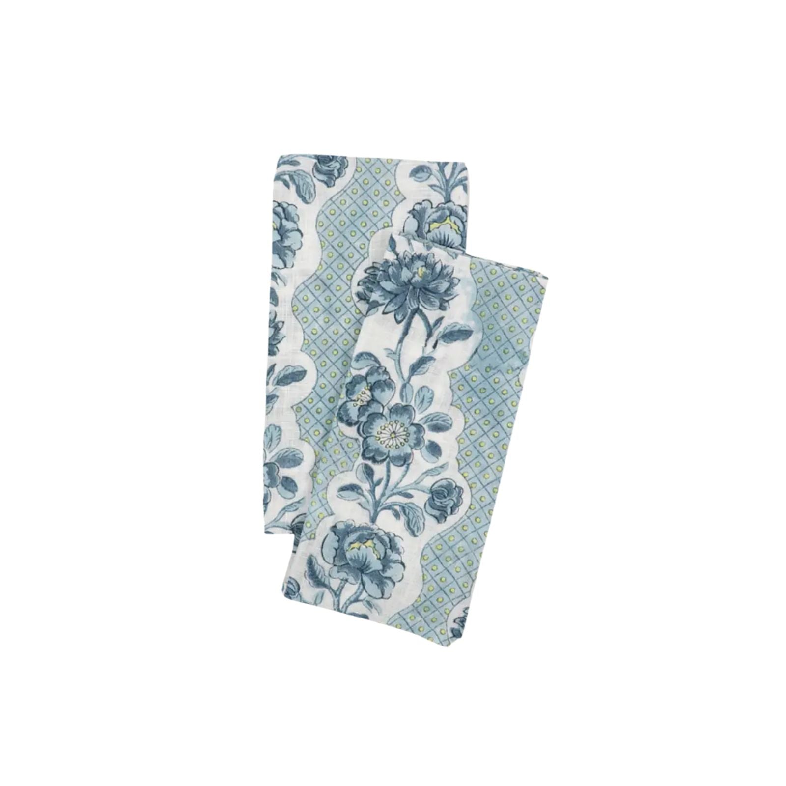 Navy Trellis Napkin Set