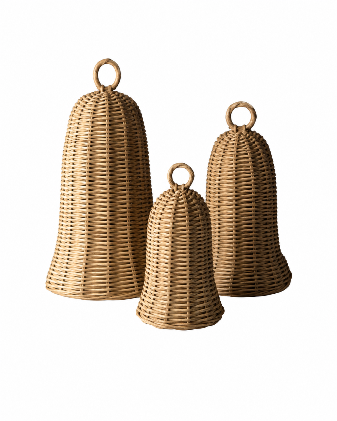 Rattan Bells, Set of 3