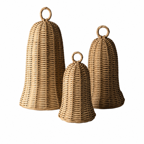 Rattan Bells, Set of 3