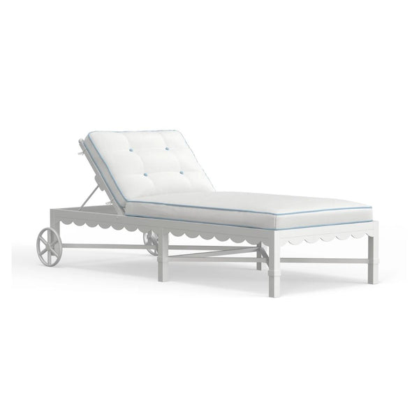 Riviera Chaise Lounge in Alabaster