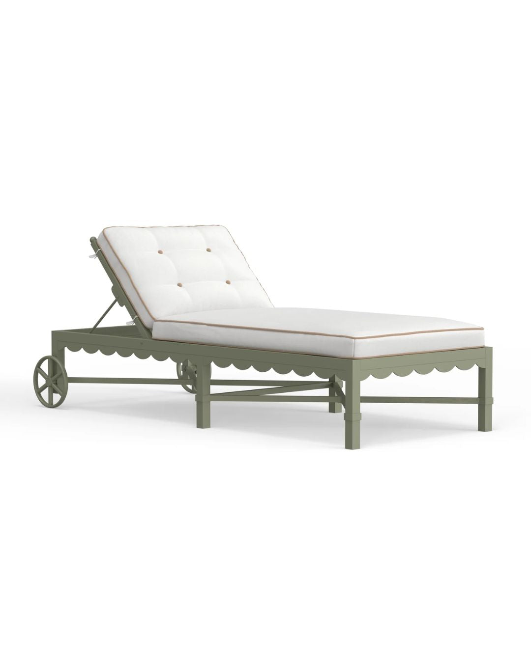 White with Beige Welt