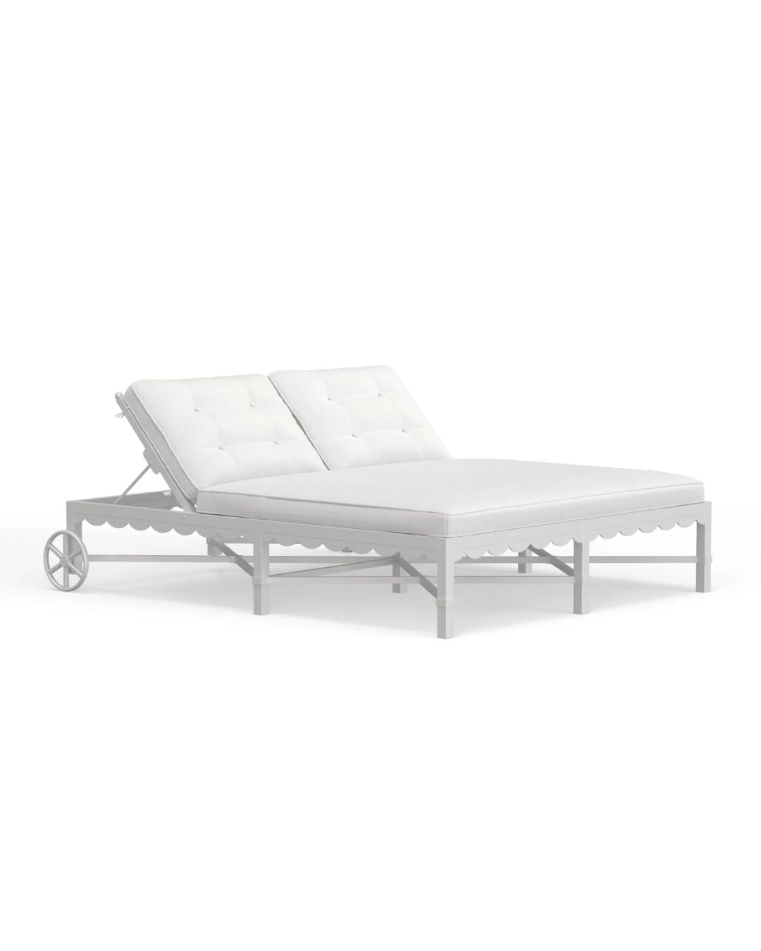 Riviera Double Chaise Lounge in Alabaster