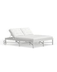 Riviera Double Chaise Lounge in Alabaster