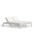 Riviera Double Chaise Lounge in Alabaster