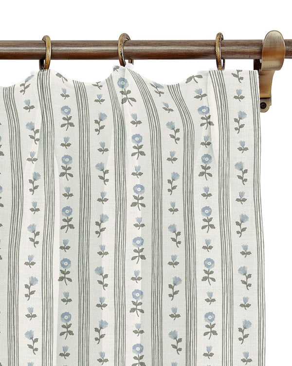 Ruthie Stripe in Blue Drapery Panel