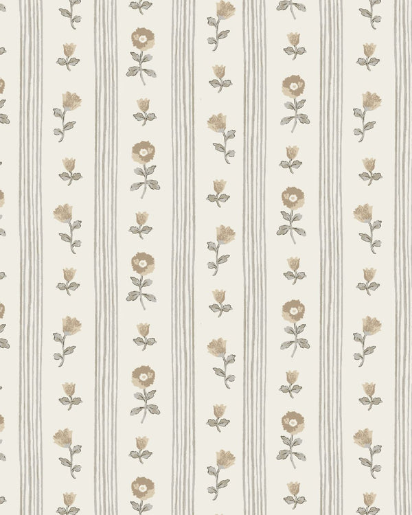 Ruthie Stripe Fabric in Natural