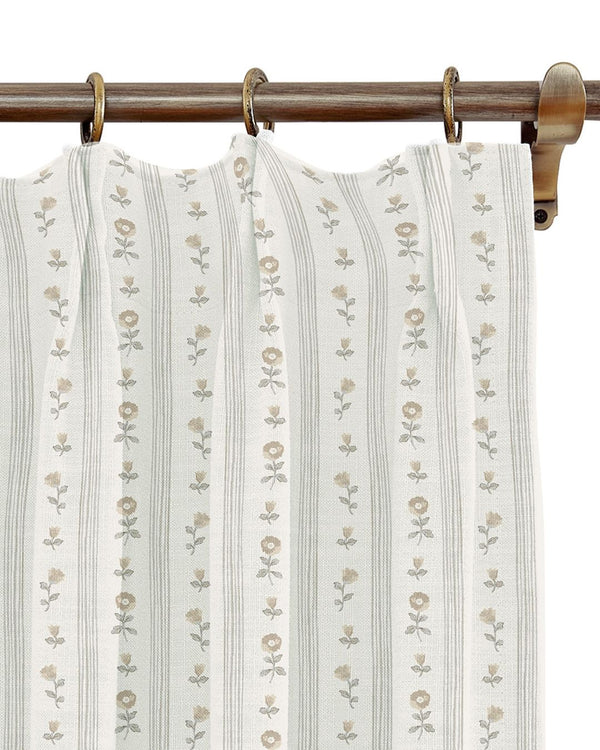 Ruthie Stripe in Natural Drapery Panel