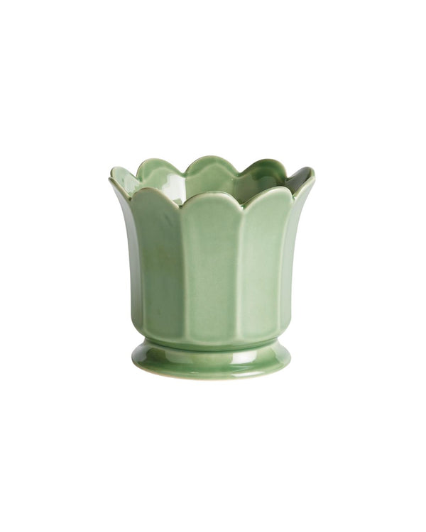 Sage Fluted Pot - Small
