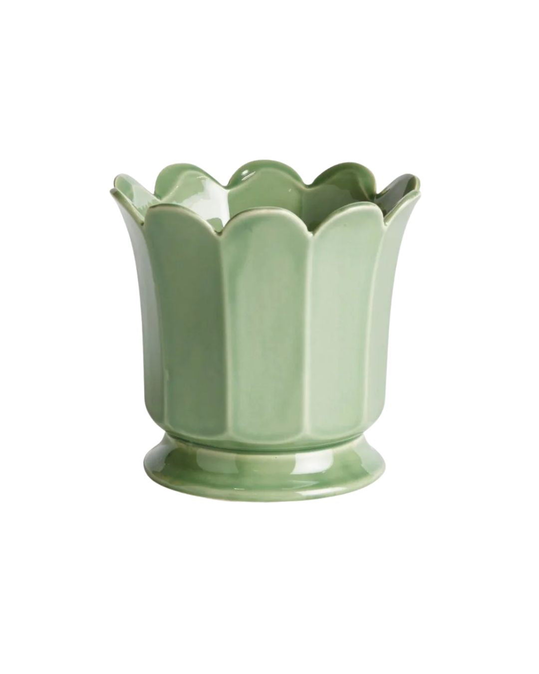 Sage Fluted Pot - Large